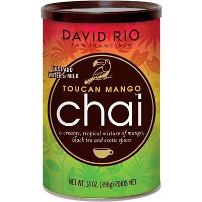 David Rio Chai Toucan Mango – mieszanka chai z mango, puszka 398 g David Rio Chai Toucan Mango – mieszanka chai z mango, puszka 398 g