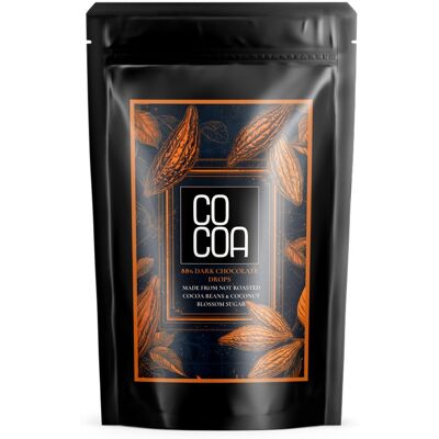 Dropsy z ciemnej czekolady 88% BIO 200 g - Cocoa Dropsy z ciemnej czekolady 88% BIO 200 g - Cocoa