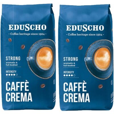 Eduscho Caffè Crema Strong Kawa Ziarnista Arabika Robusta 1kg X2 Eduscho Caffè Crema Strong Kawa Ziarnista Arabika Robusta 1kg X2