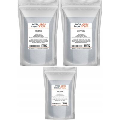 ERYTROL 2,5kg Erytrytol Naturalny słodzik 0 kalorii Zamiennik cukru Kol-Pol ERYTROL 2,5kg Erytrytol Naturalny słodzik 0 kalorii Zamiennik cukru Kol-Pol
