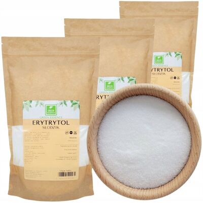 Green Essence ERYTRYTOL ERYTROL SŁODZIK 3kg naturalny 0 kalorii zamiast cukru 1000g keto Green Essence ERYTRYTOL ERYTROL SŁODZIK 3kg naturalny 0 kalorii zamiast cukru 1000g keto