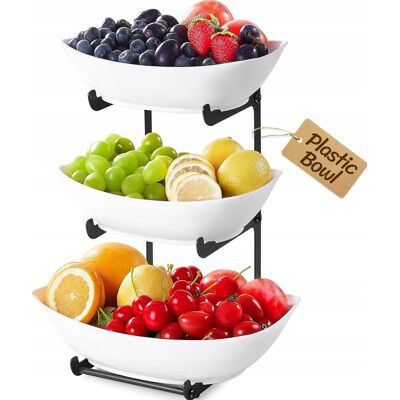 Inny producent Etażerka 3 Poziomy 14x18x30cm Organizer Kosz Stojak Taca Na Owoce Przekąski Inny producent Etażerka 3 Poziomy 14x18x30cm Organizer Kosz Stojak Taca Na Owoce Przekąski