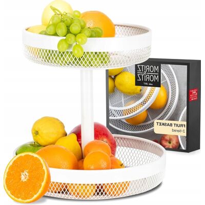Inny producent Etażerka Kosz Półka Na Owoce 2 Poziomy 25cm 305cm Biała Metalowa Nowoczesna Inny producent Etażerka Kosz Półka Na Owoce 2 Poziomy 25cm 305cm Biała Metalowa Nowoczesna