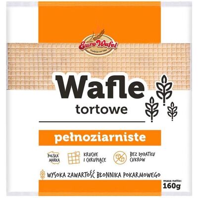 Eurowafel Sp. z.o.o Eurowafel Wafle Tortowe Kwadratowe 160g Eurowafel Sp. z.o.o Eurowafel Wafle Tortowe Kwadratowe 160g