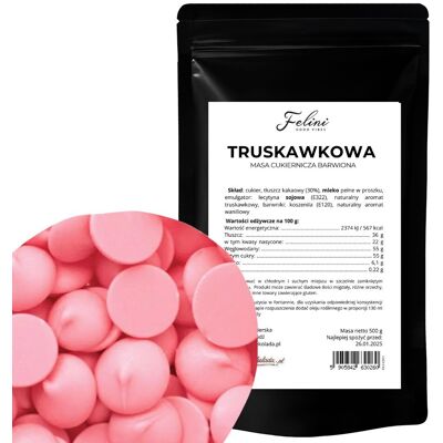 Felini czekolada truskawkowa 32% 500g Felini czekolada truskawkowa 32% 500g