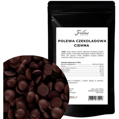 Inny producent Felini Polewa czekoladowa ciemna 1kg Inny producent Felini Polewa czekoladowa ciemna 1kg
