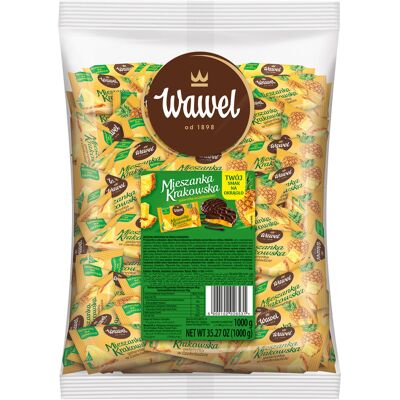 Galaretki w czekoladzie Mieszanka Krakowska na okrągło Ananasowa Wawel 1kg Galaretki w czekoladzie Mieszanka Krakowska na okrągło Ananasowa Wawel 1kg