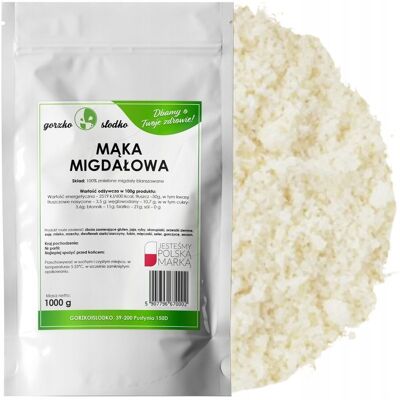 Gorzkoislodko, Mąka migdałowa, 1000 g Gorzkoislodko, Mąka migdałowa, 1000 g