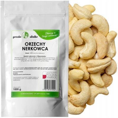 Gorzkoislodko, Orzechy nerkowca całe, 1 kg Gorzkoislodko, Orzechy nerkowca całe, 1 kg