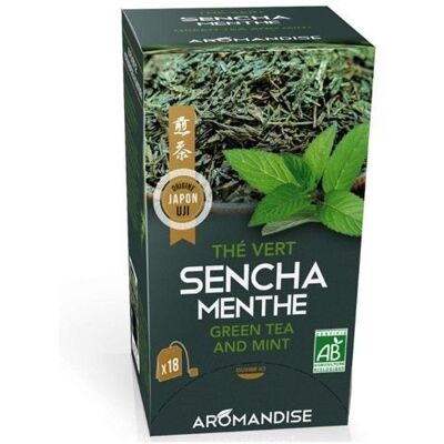 Inny producent Herbata bio Sencha z Uji w Japonii i mięta w herbatkach - Aromandise Inny producent Herbata bio Sencha z Uji w Japonii i mięta w herbatkach - Aromandise
