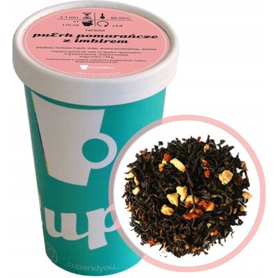 Cup&You Herbata Czerwona Pu-Erh Pomarańcze Z Imbirem Imbir Skórka Pomarańczy 170g - Herbata Liściasta Sypana Mieszanka Napar Susz Cup&You Herbata Czerwona Pu-Erh Pomarańcze Z Imbirem Imbir Skórka Pomarańczy 170g - Herbata Liściasta Sypana Mieszanka Napar Susz