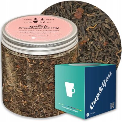 Herbata Czerwona Pu-Erh Truskawkowy O Smaku Truskawkowym Premium Cup&you; - Herbata Liściasta Sypana Mieszanka Napar Susz - Gotowa Na Prezent Upominek Herbata Czerwona Pu-Erh Truskawkowy O Smaku Truskawkowym Premium Cup&you; - Herbata Liściasta Sypana Mieszanka Napar Susz - Gotowa Na Prezent Upominek