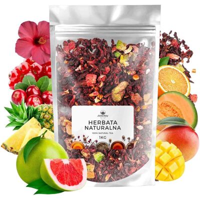 Jedwabny Szlak Herbata owocowa Bajkowy świat 1kg żurawina mango hibiskus Jedwabny Szlak Herbata owocowa Bajkowy świat 1kg żurawina mango hibiskus