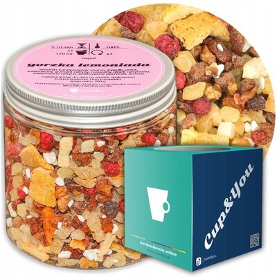 Cup&You Herbata Owocowa Gorzka Lemoniada O Lekko Kwaśnym Smaku Lemoniady Premium - Herbata Liściasta Sypana Mieszanka Napar Susz - Gotowa Na Prezent Upominek Cup&You Herbata Owocowa Gorzka Lemoniada O Lekko Kwaśnym Smaku Lemoniady Premium - Herbata Liściasta Sypana Mieszanka Napar Susz - Gotowa Na Prezent Upominek