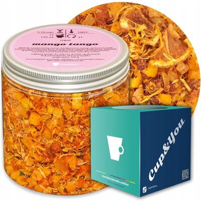 Cup&You Herbata owocowa MANGO TANGO o niezwykle intensywnym smaku mango i cytrusów - herbata liściasta sypana mieszanka napar susz - gotowa na prezent upomi.. Cup&You Herbata owocowa MANGO TANGO o niezwykle intensywnym smaku mango i cytrusów - herbata liściasta sypana mieszanka napar susz - gotowa na prezent upomi..