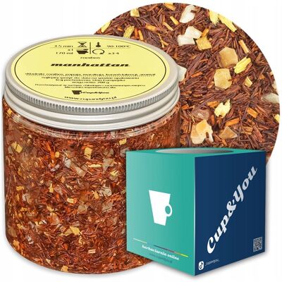 Cup&You Herbata Rooibos Z Czerwonokrzewu Manhattan O Intensywnie Owocowym Smaku - Herbata Liściasta Sypana Mieszanka Napar Susz - Gotowa Na Prezent Upominek Cup&You Herbata Rooibos Z Czerwonokrzewu Manhattan O Intensywnie Owocowym Smaku - Herbata Liściasta Sypana Mieszanka Napar Susz - Gotowa Na Prezent Upominek