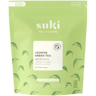 Herbata Zielona Jaśminowa Suki Tea 250 G Liściasta Kwiat Jaśminu Bez Dodatków Sypana Herbata Zielona Jaśminowa Suki Tea 250 G Liściasta Kwiat Jaśminu Bez Dodatków Sypana