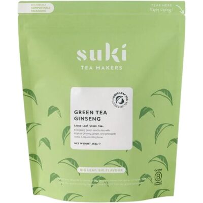 Herbata Zielona Żeńszeń Suki Tea 250 G Liściasta Ginseng Bez Dodatków Sypana Herbata Zielona Żeńszeń Suki Tea 250 G Liściasta Ginseng Bez Dodatków Sypana