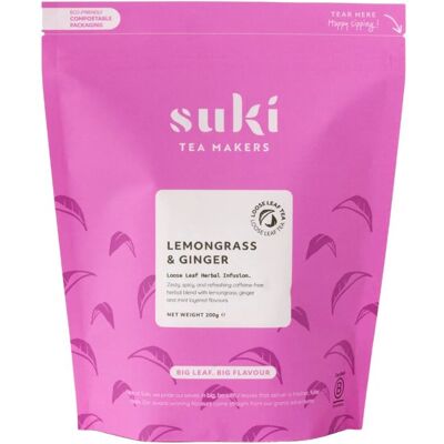 Herbata Ziołowa Suki Tea Lemongras Ginger 200 G – Trawa Cytrynowa Imbir Bez Kofeiny Herbata Ziołowa Suki Tea Lemongras Ginger 200 G – Trawa Cytrynowa Imbir Bez Kofeiny