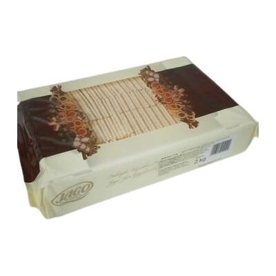 JAGO Wafle przekładane kremem o smaku śmietankowym i kremem kakaowym 2 kg JAGO Wafle przekładane kremem o smaku śmietankowym i kremem kakaowym 2 kg