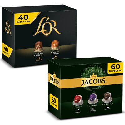 Kapsułki do Nespresso Jacobs Espresso 6, 8 i 10, chocolat i caramel 100 szt Kapsułki do Nespresso Jacobs Espresso 6, 8 i 10, chocolat i caramel 100 szt
