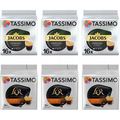 Kapsułki Do Tassimo Jacobs I L'Or, 96 Kaw Espresso I Dlizioso 96 Szt Kapsułki Do Tassimo Jacobs I L'Or, 96 Kaw Espresso I Dlizioso 96 Szt