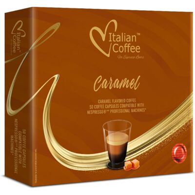 Italian Coffee Kawa Aromatyzowana Karmel Nespresso Professional - 50 kapsułek Italian Coffee Kawa Aromatyzowana Karmel Nespresso Professional - 50 kapsułek