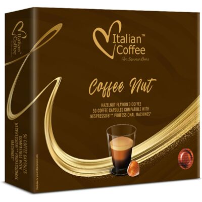 Italian Coffee Kawa Aromatyzowana Orzech Laskowy Nespresso Professional - 50 Kapsułek Italian Coffee Kawa Aromatyzowana Orzech Laskowy Nespresso Professional - 50 Kapsułek
