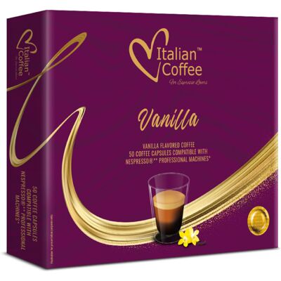 Italian Coffee Kawa Aromatyzowana Wanilia Nespresso Professional - 50 Kapsułek Italian Coffee Kawa Aromatyzowana Wanilia Nespresso Professional - 50 Kapsułek