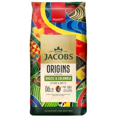 Jacobs Douwe Egberts - Fusion Origins Brazylia i Kolumbia - Ziarna kawy Jacobs Douwe Egberts - Fusion Origins Brazylia i Kolumbia - Ziarna kawy