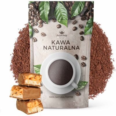 Jedwabny Szlak Kawa mielona Arabica smakowa SNIKERS 500G ŚWIEŻO PALONA do ekspresu coffe Jedwabny Szlak Kawa mielona Arabica smakowa SNIKERS 500G ŚWIEŻO PALONA do ekspresu coffe