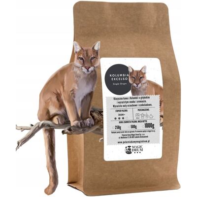 Ingagi Coffee Kawa mielona KOLUMBIA 500g świeżo palona arabica Ingagi Coffee Kawa mielona KOLUMBIA 500g świeżo palona arabica