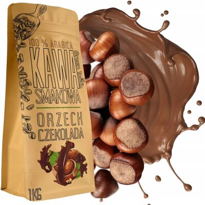 Kawa Mielona Smakowa Orzechowo Czekoladowa Arabica 1 Kg Green Touch Kawa Mielona Smakowa Orzechowo Czekoladowa Arabica 1 Kg Green Touch