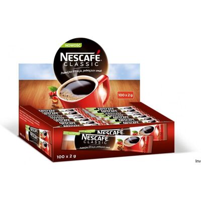 Kawa Nescafe Classic Rozpuszczalna 100 X Paluszek 2g Kawa Nescafe Classic Rozpuszczalna 100 X Paluszek 2g
