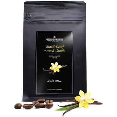 Magnificent Coffee Kawa Smakowa Ziarnista Brazil Bezkofeinowa French Vanilla 500g Magnificent Coffee Kawa Smakowa Ziarnista Brazil Bezkofeinowa French Vanilla 500g