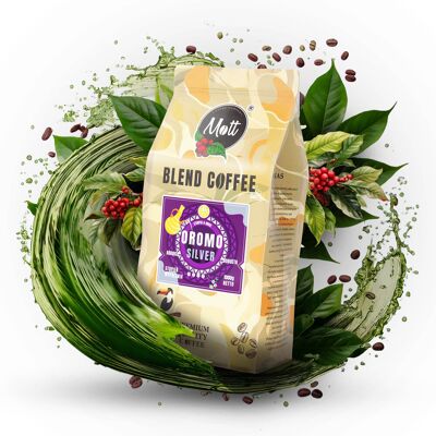Mott Coffee Kawa Ziarnista 1kg Blend Arabika & Robusta Świeżo Palona Oromo Silver Mott Coffee Kawa Ziarnista 1kg Blend Arabika & Robusta Świeżo Palona Oromo Silver