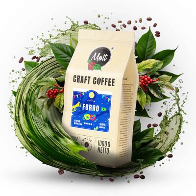 Kawa ziarnista 1kg Brazylia 100% Arabica Forro Mott Coffee Świeżo Palona Kawa ziarnista 1kg Brazylia 100% Arabica Forro Mott Coffee Świeżo Palona