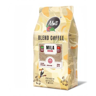 Mott Coffee Kawa Ziarnista 1kg Mila Crema Blend Brazylia Świeżo Palona Do Ekspresu Mott Coffee Kawa Ziarnista 1kg Mila Crema Blend Brazylia Świeżo Palona Do Ekspresu