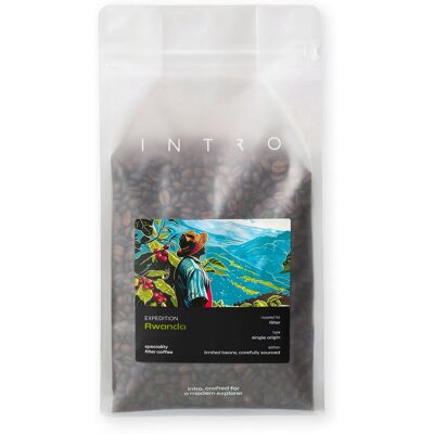 Kawa Ziarnista 1kg – Rwanda – Kawa Speciality Owocowa Palarnia Kawy Intro Kawa Ziarnista 1kg – Rwanda – Kawa Speciality Owocowa Palarnia Kawy Intro