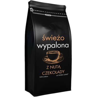 Yankee Caffee Kawa ziarnista 1kg ŚWIEŻO PALONA 100% Arabica smakowa CZEKOLADA Do ekspresu Yankee Caffee Kawa ziarnista 1kg ŚWIEŻO PALONA 100% Arabica smakowa CZEKOLADA Do ekspresu
