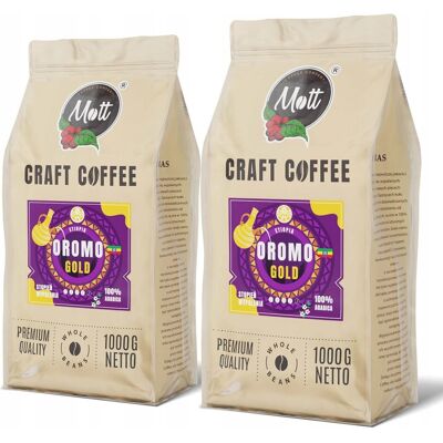 Mott Coffee Kawa Ziarnista 2 Kg 100% Arabica Etiopia Oromo Gold Świeżo Palona Mott Coffee Kawa Ziarnista 2 Kg 100% Arabica Etiopia Oromo Gold Świeżo Palona
