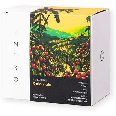 INTRO Kawa Ziarnista 250g Kolumbia Huila Kawa Speciality Przelewowa Jasno Palona INTRO Kawa Ziarnista 250g Kolumbia Huila Kawa Speciality Przelewowa Jasno Palona