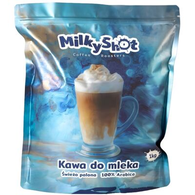 Inny producent Kawa ziarnista do mleka świeżo palona 1kg z palarni MilkyShot 100% Arabica Inny producent Kawa ziarnista do mleka świeżo palona 1kg z palarni MilkyShot 100% Arabica
