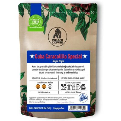 Ingagi Coffee Kawa ziarnista Kuba 1 kg Caracolillo Special świeżo palona arabika Ingagi Coffee Kawa ziarnista Kuba 1 kg Caracolillo Special świeżo palona arabika