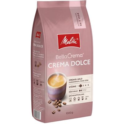 Kawa Ziarnista Melitta Bellacrema Crema Dolce 1kg - Kremowa I Łagodna Kawa Ziarnista Melitta Bellacrema Crema Dolce 1kg - Kremowa I Łagodna