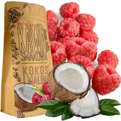 Kawa Ziarnista Smakowa Kokos Z Maliną Kokosowa Malinowa 1 Kg Green Touch Kawa Ziarnista Smakowa Kokos Z Maliną Kokosowa Malinowa 1 Kg Green Touch