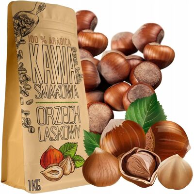 Kawa Ziarnista Smakowa Orzechowa Hazelnut Orzech Laskowy 1 Kg Green Touch Kawa Ziarnista Smakowa Orzechowa Hazelnut Orzech Laskowy 1 Kg Green Touch
