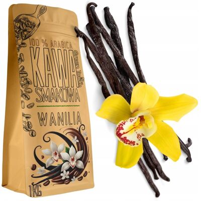 Kawa Ziarnista Smakowa Waniliowa Wanilia Vanilla Arabica 1 Kg Green Touch Kawa Ziarnista Smakowa Waniliowa Wanilia Vanilla Arabica 1 Kg Green Touch