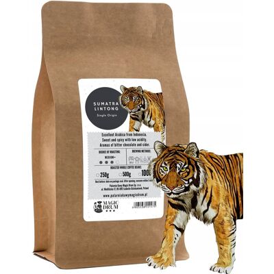 Ingagi Coffee Kawa ziarnista Sumatra 1 kg arabika świeżo palona Ingagi Coffee Kawa ziarnista Sumatra 1 kg arabika świeżo palona