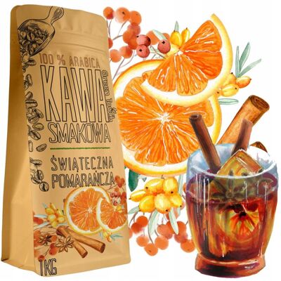 Kawa Ziarnista Świąteczna Pomarańcza Korzenna Grzaniec 1 Kg Green Touch Kawa Ziarnista Świąteczna Pomarańcza Korzenna Grzaniec 1 Kg Green Touch